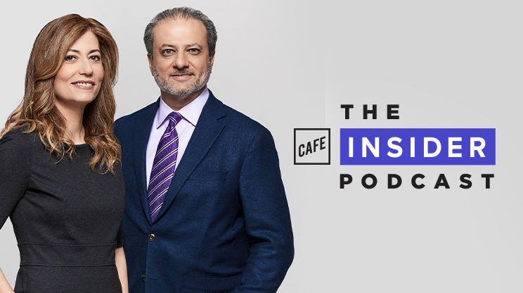 Picture of Preet and Anne with the cafe insider logo to their right